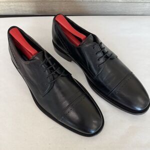 Johnston & Murphy Black Leather Cap Toe Oxford Dress Shoes Men 8M Career Work